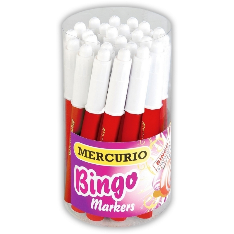 Wholesale Stationers -BINGO MARKERS,Red in Tub Colour: Red