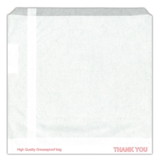 PAPER BAGS,Greaseproof,Food 10 x10 in. Thank You 1000's