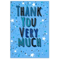 THANK YOU CARDS, 6's Stars & Text
