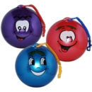 BALL,Smile Face  10in Inc Spiral Cord Keyring