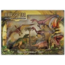 DINOSAUR SET,5pc.Jurassic Era Volcanic Lost World Bxd