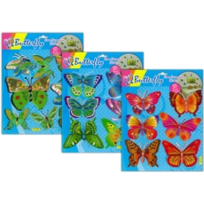 STICKERS,3D Butterfly Room Dec Lge I/cd