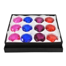 PAPERWEIGHT JEWEL, 50mm 4 Assorted Colours. CDU