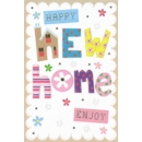 GREETING CARDS,New Home 6's Floral Text