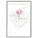 GREETING CARDS,Your Anni.6's Floral Heart