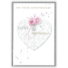 GREETING CARDS,Your Anni.6's Floral Heart