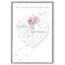 ANNIVERSARY CARDS,Your 6's Floral Heart