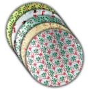 CAKECARD,10in/25cm,Round Xmas Designs