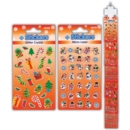 XMAS STICKERS,Glitter Crystal/ Micro Laser Asst. Clip Strip