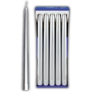 CANDLE,Taper Silver 26cm (Was 1.29)