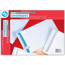 WHITE ENVELOPES,Peel & Seal C4 25's