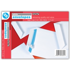 WHITE ENVELOPES,Peel & Seal C5 25's