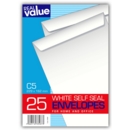 ENVELOPES,S/Seal White C5 25's Real Value