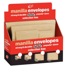SELECTION BOX,Manilla Envelope 4 Asst.Sizes