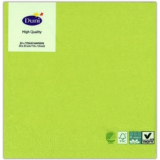 NAPKINS,33/3ply Kiwi Green 20's