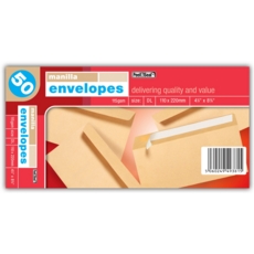 MANILLA ENVELOPES,Peel & Seal DL 50's