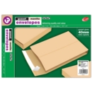 MANILLA ENVELOPE,C4,Gusset 324x229x40mm Peel & Seal 3's