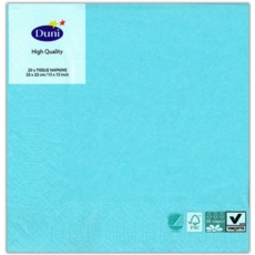 NAPKINS,33/3ply Mint Blue 20's