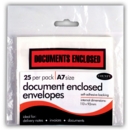 DOCUMENTS ENCLOSED ENV, S/Adh A7 25's