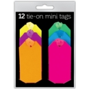 LABEL,Tie-On Luggage Mini Neon 12's H/pk