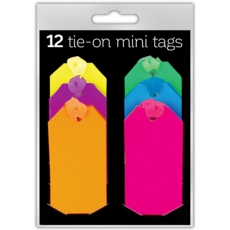 LABEL,Tie-On Luggage Mini Neon 12's H/pk