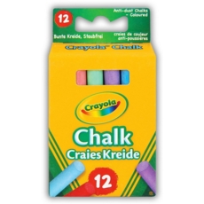 CHALK,Anti Dust Asst.Cols 12's (Crayola)