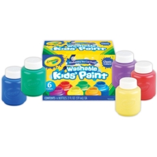 KIDS PAINT,6 x 59ml Bottles Asst.Cols in a Box