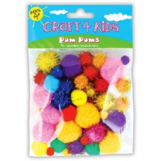 KIDS CRAFT,Pom Poms Asst.Cols H/pk
