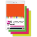 CARD,A4 Fluorescent 4's H/pk (Club)     CB203