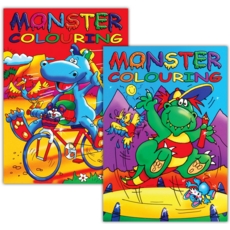 COLOURING BOOK,Monsters 2 Asst.