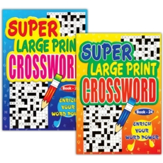 ACTIVITY BOOK,Crossword Large Print 4 Asst.