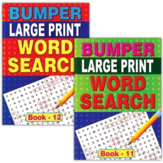 ACTIVITY BOOK,Word Search Bumper Large Print 2 Asst.