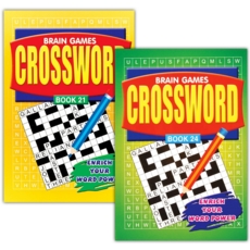 ACTIVITY BOOK,Crossword Brain Games 4 Asst.