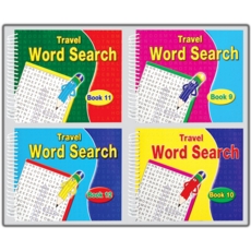 ACTIVITY BOOK,Word Search Travel Spiral 4 Asst.