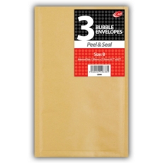 BUBBLE ENVELOPE,Manilla (B) Shrink Wrapped 3's 120x215mm