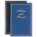 ADDRESS/RECORD BOOK,Gold Border 3 Asst. Cols.130x195mm
