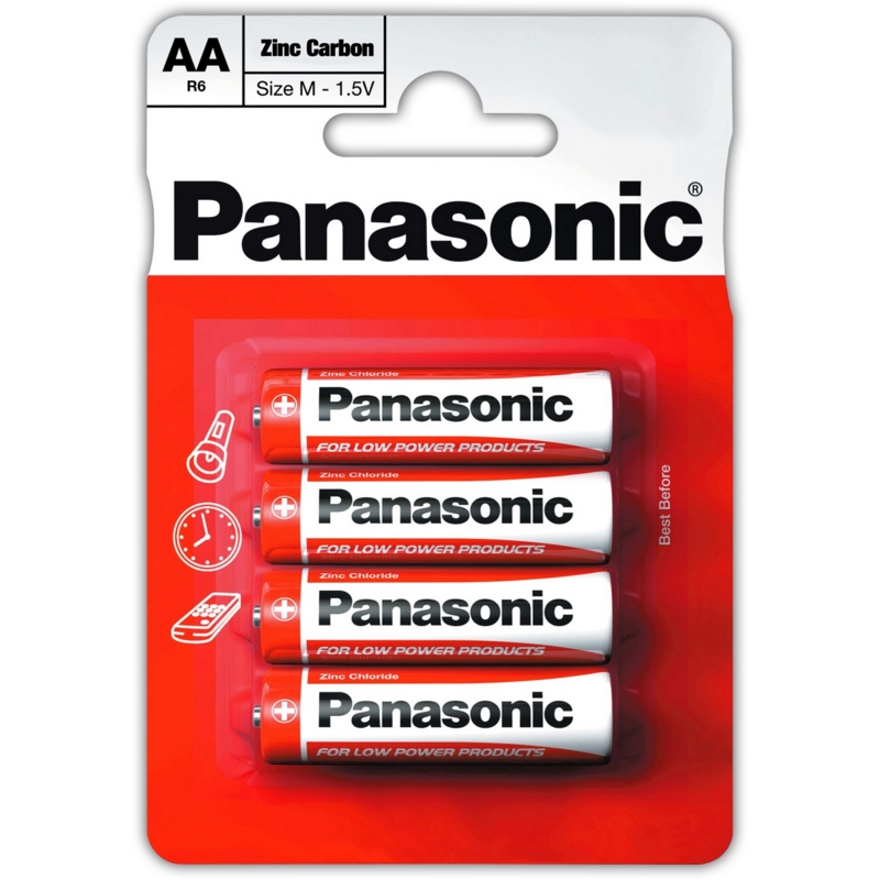 PANASONIC Zinc Batteries AA 4