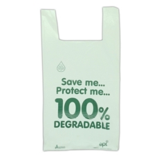 CARRIER BAG,Bio Degradable, Vest, Large 11x17x21in 100's