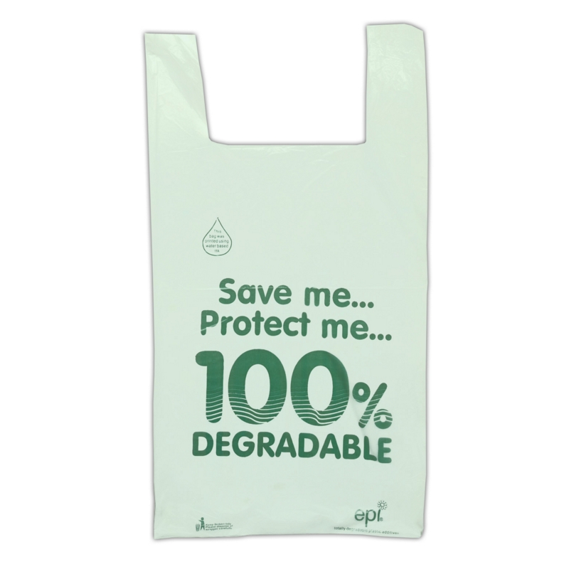 CARRIER BAG,Bio Degradable, Vest, Large 11x17x21in 100