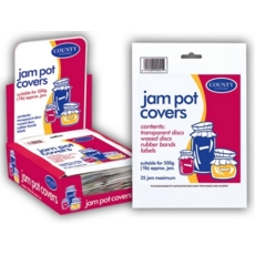 JAM POT COVERS,1lb 25's H/pk