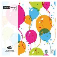 NAPKINS,33cm 3ply Balloons Design 20's