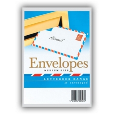 CLUB ENVELOPES,Airmail C6 White 25's (Letterbox)