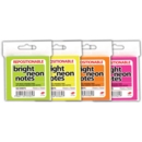 STICK ON NOTES,Bright Neon 75x75mm H/pk CG21132