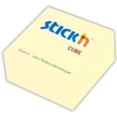 STICK ON NOTES,Block Cube 400 Sh Yellow 76x76mm (Hopax)