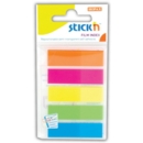 STICK ON INDEX NOTES,5 Strip Set 45x12mm H/pk (Hopax)
