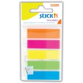 STICK ON INDEX NOTES,5 Strip Set 45x12mm H/pk (Hopax)