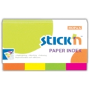 STICK ON INDEX NOTES,Neon 4's 50x20mm (Hopax)