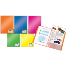 DISPLAY BOOK,Cool Polyprop A4 20 pocket Neon Colours CB665