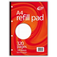 REFILL PAD,A4  Ft.& M CLUB 320 page 160lv