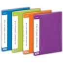 DISPLAY BOOK,A4 20 pocket 4 Asst Bright Colours. CB422